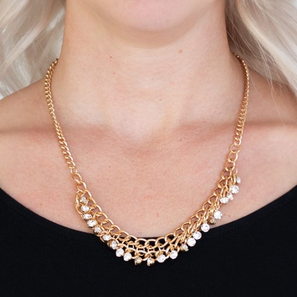 Glow and Grind - Gold Necklace Set # 385 - Picture 2 of 3